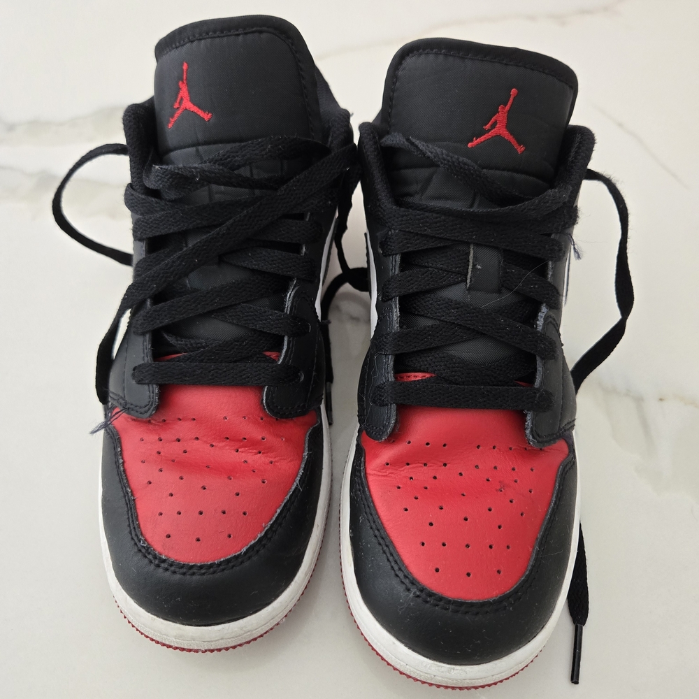 Jordan Black and Red Athletic Shoes